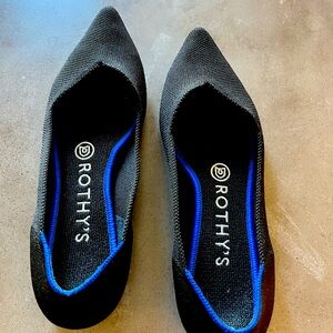 Rothy’s “The Point” Black Flats